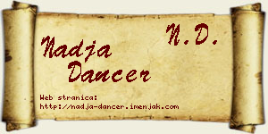 Nadja Dancer vizit kartica